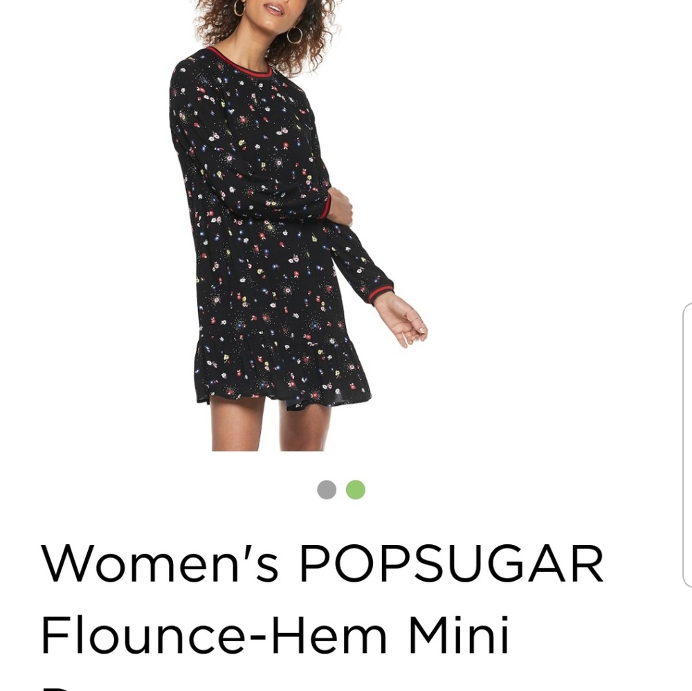 Womens Popsugar Flounce-hem mini